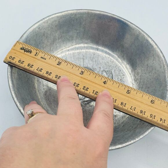 Vintage Pewter Bowl w/ Bunny Rabbit Mariposa Silver 1990 Mexico - Picture 6 of 6